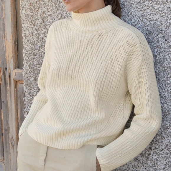 Poetry Funnel Neck Sweater Cotton Tape - US 14 - Picture 4 of 10